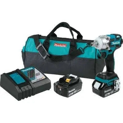 MAKITA - 18V LXT Lithium-Ion Brushless
Cordless 3-Speed 1/2” Impact Wrench
Kit, var. spd., rev., L.E.D. Light, bag
(5.0Ah) - Becker Safety and Supply