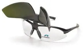 PYRAMEX - Onix Plus Reader Clear Anti Fog 2.0 Reader/5.0 IR Filter Flip Lens - Becker Safety and Supply