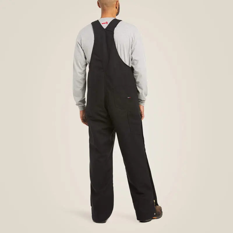 ARIAT - FR INSULATED BIB - 2.0 - 11 oz Canvas - BLACK - Ankle to Thigh Leg Zippers - USA Becker Safety and Supply