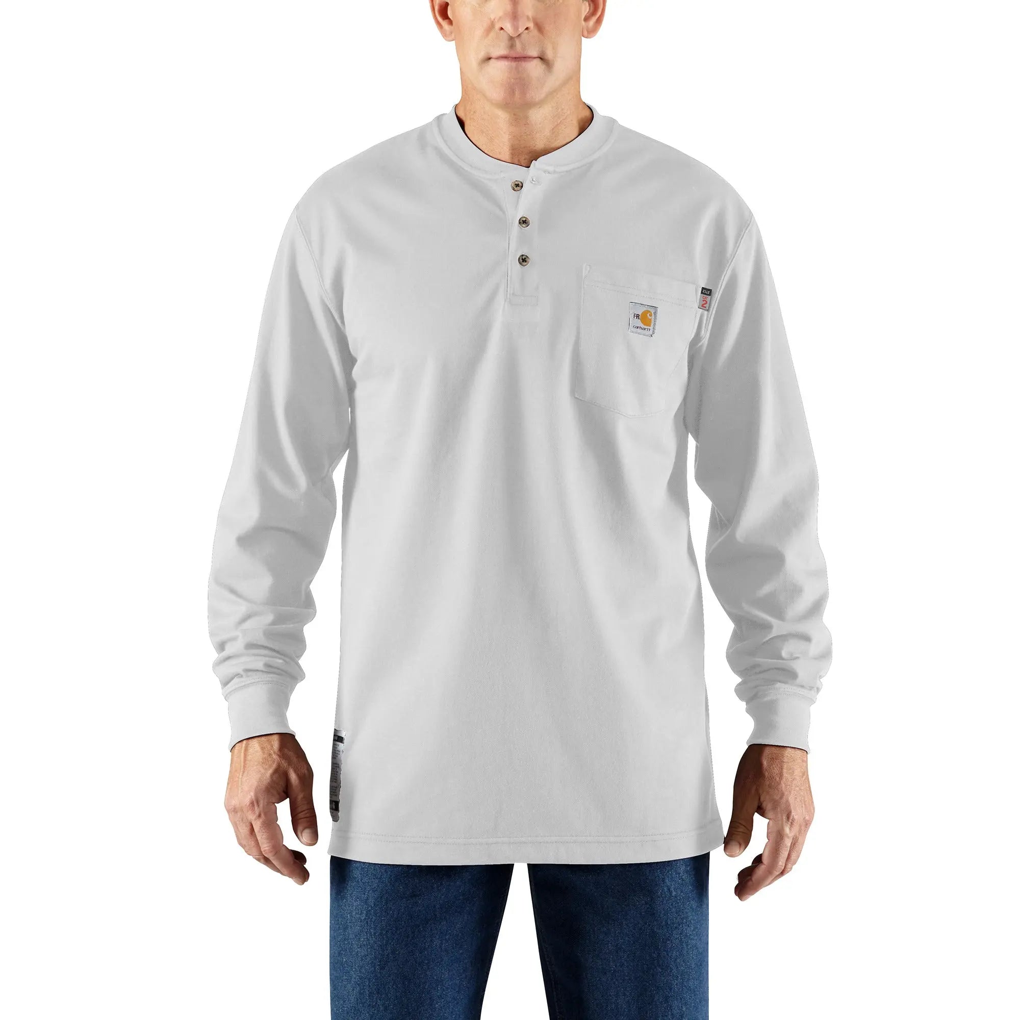 CARHARTT- FLAME-RESISTANT FORCE COTTON LONG-SLEEVE HENLEY Becker Safety and Supply