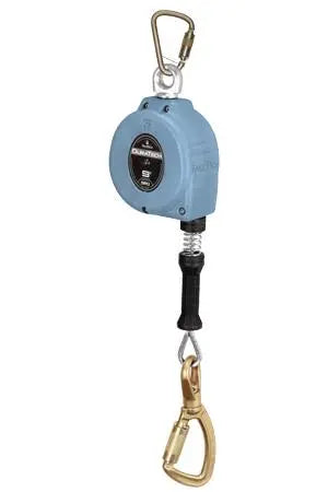 FALLTECH - 9' Duratech Cable SRL with Steel Swivel Snap Hook, Includes Steel Anchorage Carabiner - Becker Safety and Supply