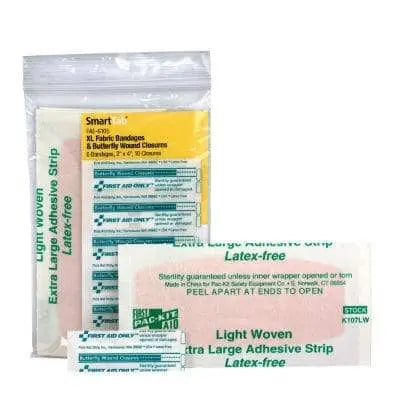 FAO - (6) 2X4 Bandage & (10) Butterfly Bandage (bagged) - Becker Safety and Supply