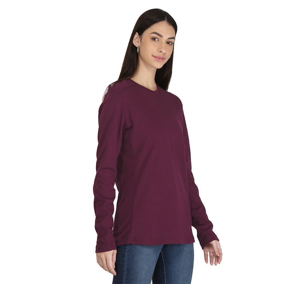 FORGE - LADIES FR CREW NECK TEE, BURGUNDY- L - Becker Safety and Supply