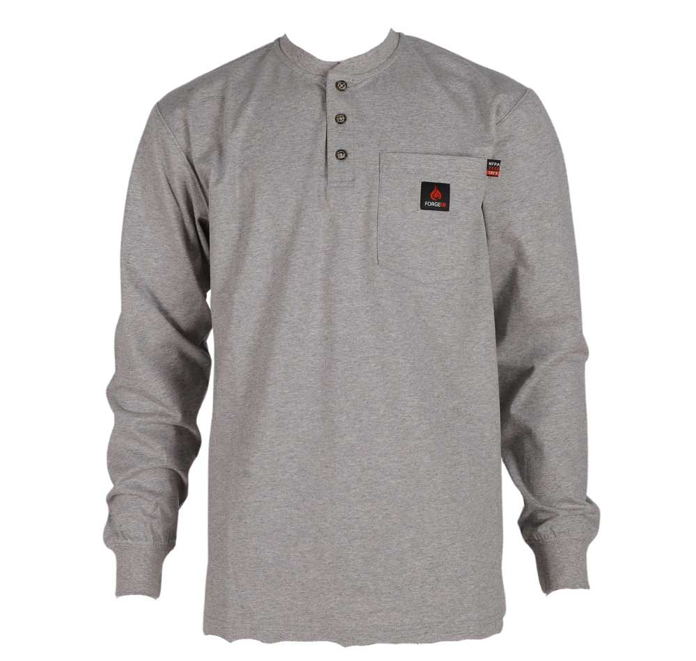 Forge -FR Men'S Henley Neck Long Sleeve T-Shirt - Becker Safety and Supply