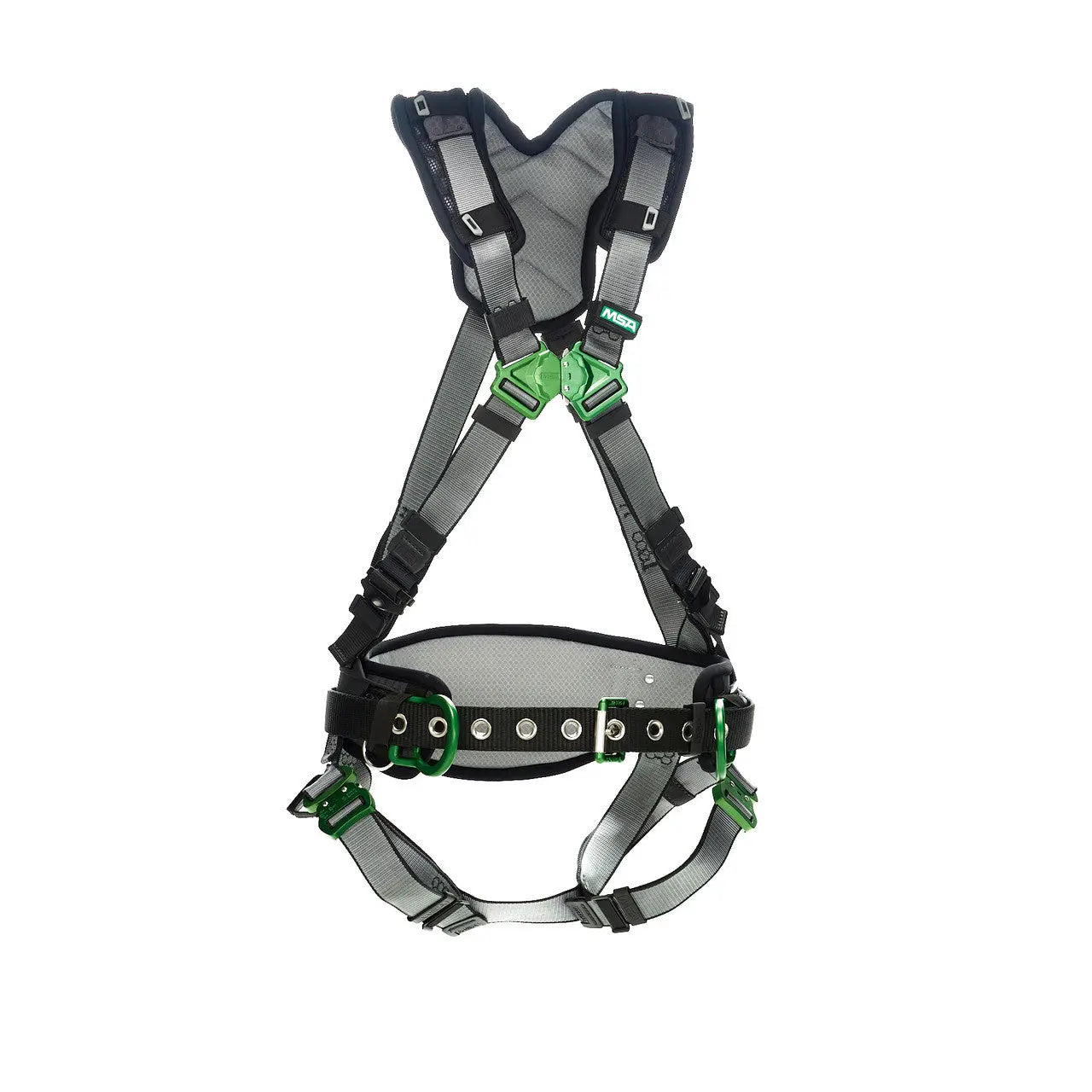 MSA - V-FIT Construction
Harness, Super Extra Large,
Back & Hip D-Rings,
Quick-Connect Leg Straps,
Shoulder Padding - SUPER XL  Becker Safety and Supply