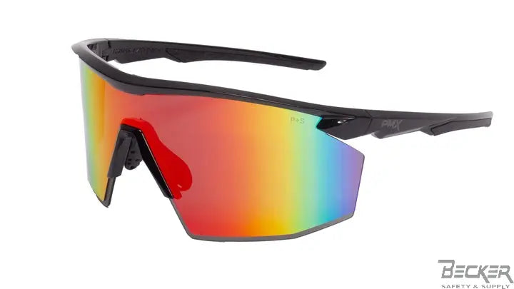 Pyramex Safety - PMXSPEC - Black frame/Spectrum Mirror AF lens  Becker Safety and Supply