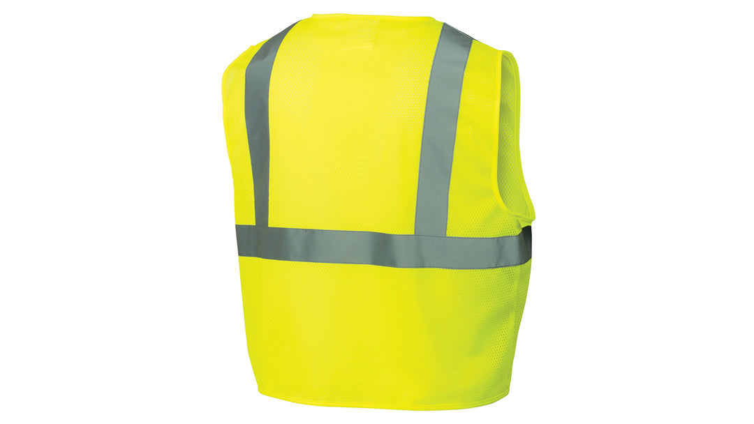 Pyramex - Se Class 2 Vest - Lime Mesh W/ Silver Reflective - Becker Safety and Supply