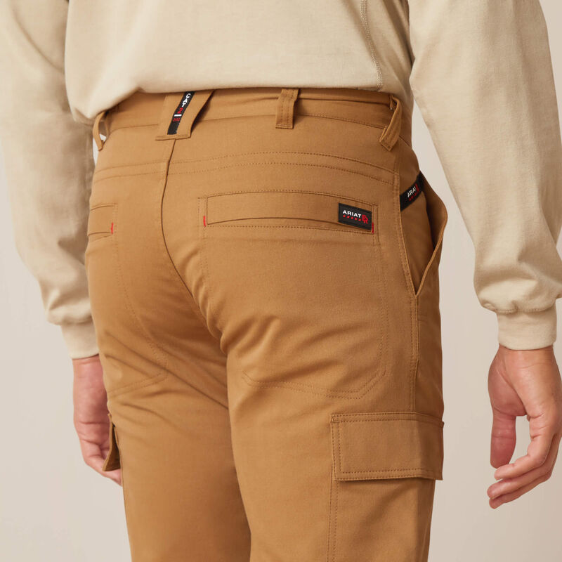 ARIAT - FR M7 Slim Hi-Vis Duralight Twill DuraStretch Straight Leg Pants, Khaki - Becker Safety and Supply