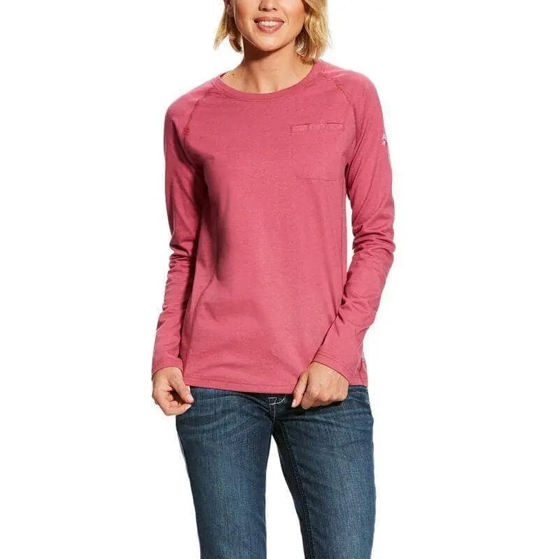 ARIAT - WMS FR Air Crew T-Shirt, Pink - Becker Safety and Supply