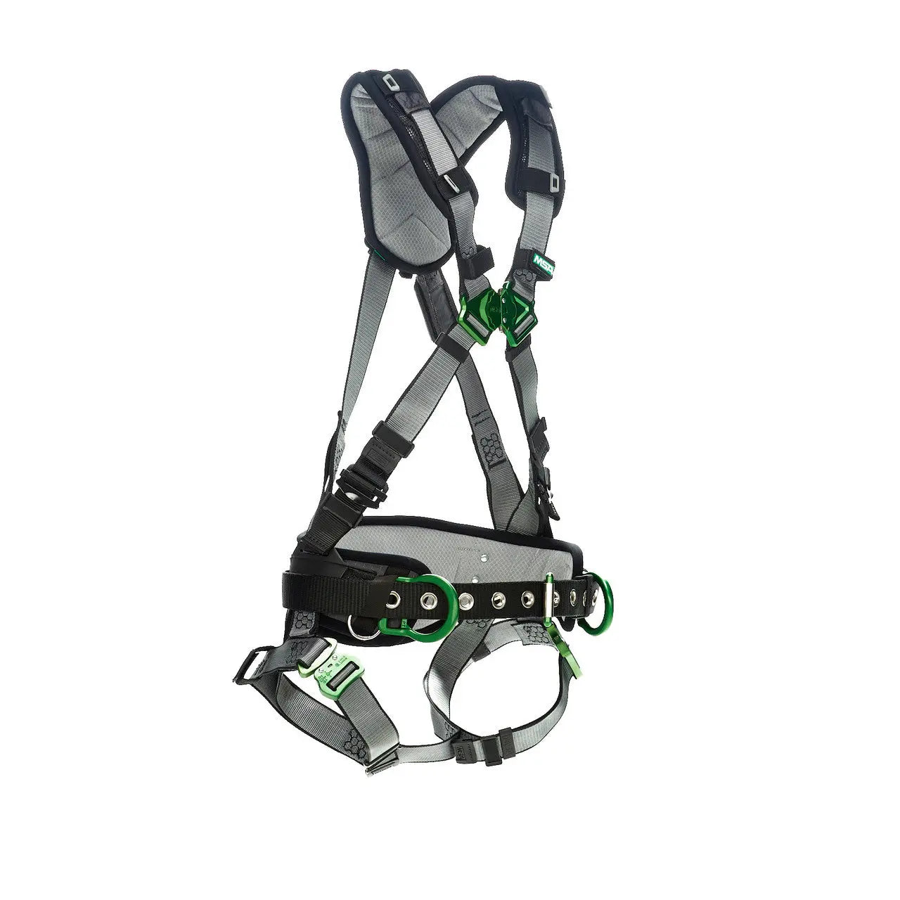MSA - V-FIT Construction
Harness, Super Extra Large,
Back & Hip D-Rings,
Quick-Connect Leg Straps,
Shoulder Padding - SUPER XL  Becker Safety and Supply