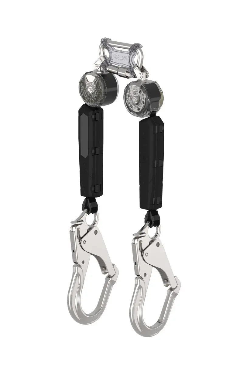 MSA - V-TEC PFL, 6', twin-leg,
AL36CL large aluminum
snaphook, twin link triple
action carabiner (top), ANSI
Z359.14, OSHA  Becker Safety and Supply