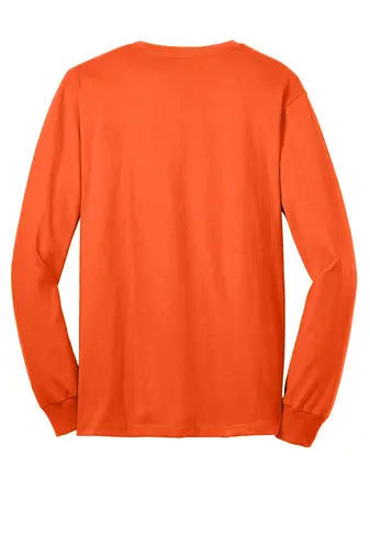 Port & Company - Core Blend Long Sleeve Tee, Safety Orange  Becker Safety and Supply