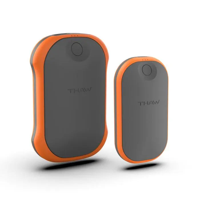 THAW - Large Rechargeable Hand Warmer with Power bank,
High - 10 hour
Medium - 14 Hour
Low - 17 hour - Becker Safety and Supply