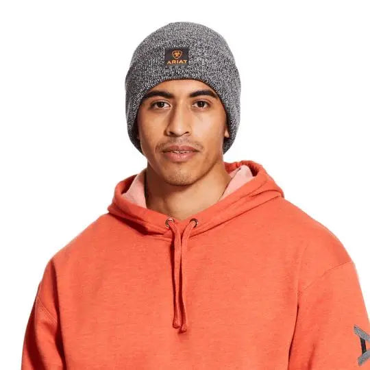 ARIAT - MNS REBAR Watch Cap - Black/White Heather - Becker Safety and Supply